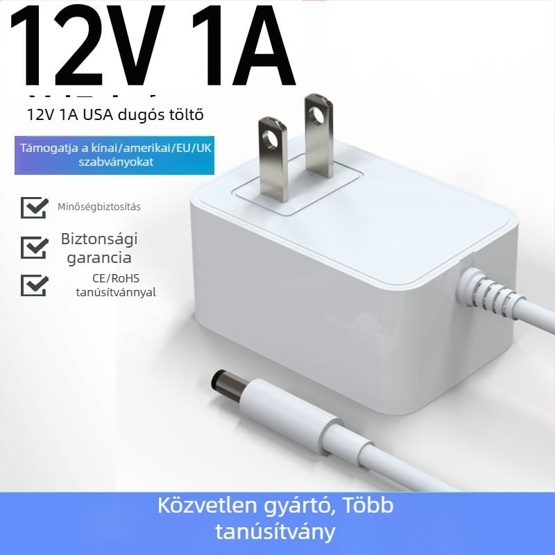 12V 1A adapter — ETL US szabvány szerinti tanúsítvány — okos szépség tükörhöz és hálózati routerhez