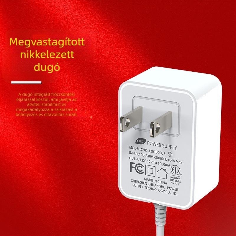 12V 1A adapter — ETL US szabvány szerinti tanúsítvány — okos szépség tükörhöz és hálózati routerhez