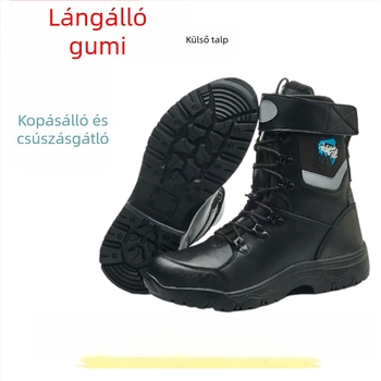 19-es típusú erdei tűzoltó mentőcsizma – kopásálló, csúszásmentes, perforációálló, szigetelt, kiképző tűzoltó lábbeli