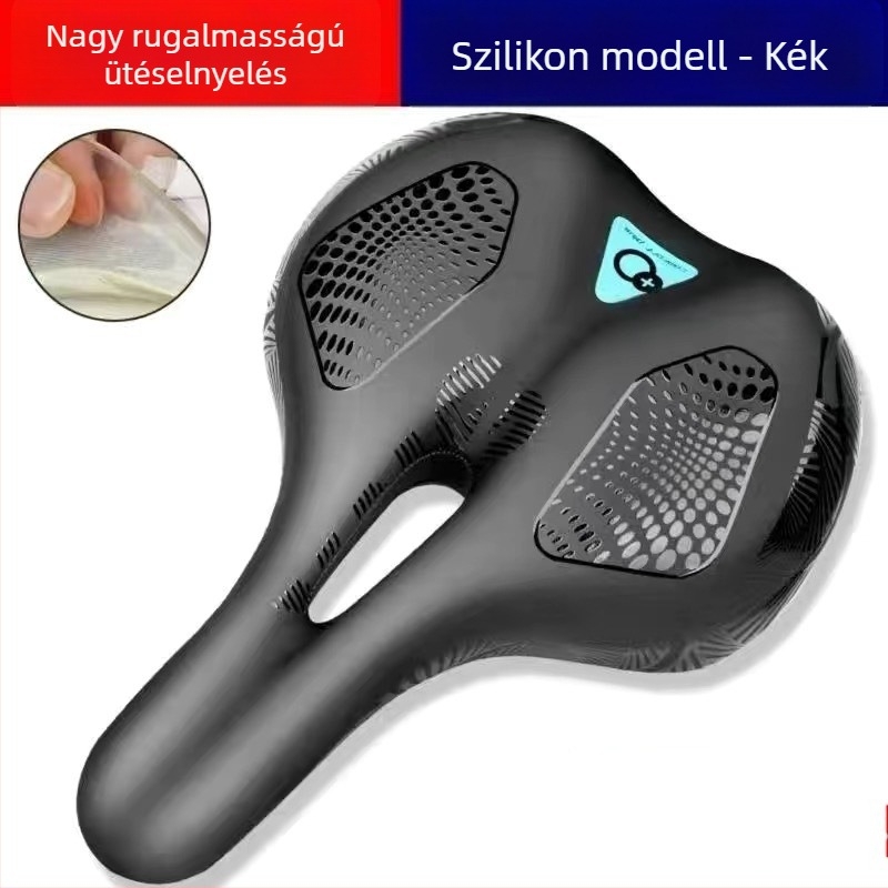 Terepkerékpárhoz vastagított nyeregpárna, ultra puha, bőr és PU hab, sportos stílus, modell 808