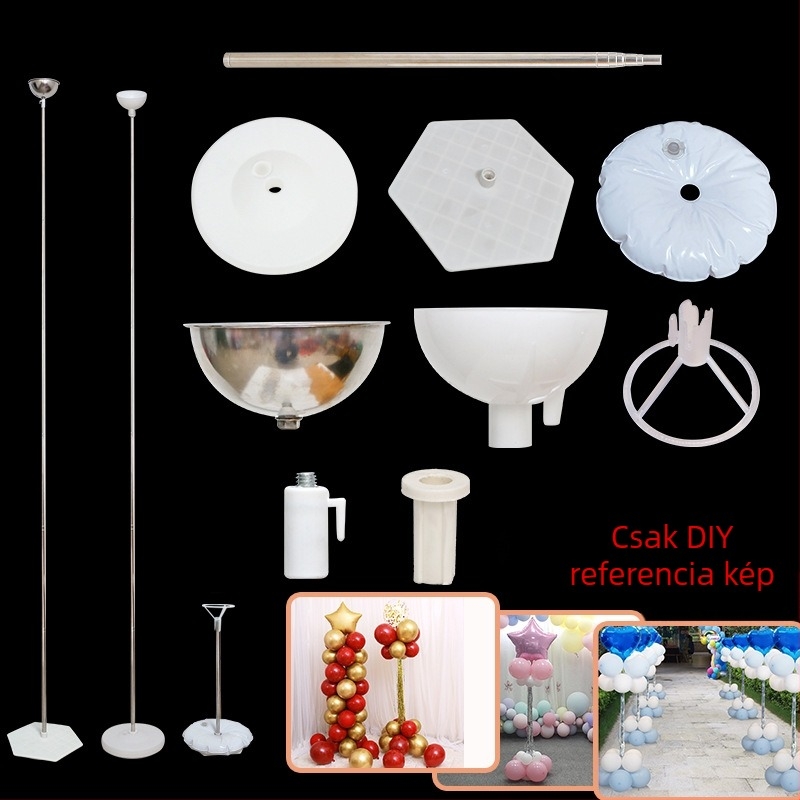 Műanyagból készült lufoszlop teleszkópos rúddal, kültéri használatra — KT tábla alap, Caisheng