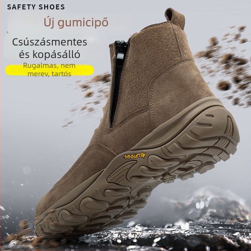 Sertésbőr munkavédelmi Slip-On cipő, középső felsőrész, Anti-Smash és Anti-Puncture