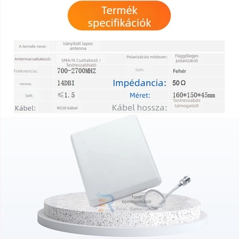 4G/5G/GSM irányított bázisállomás antenna WiFi jelerősítővel – beltéri és kültéri használat, falra szerelhető