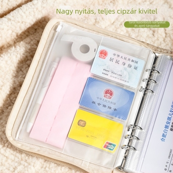 Hímzett terhességi vizsgálat szervező zipzárral — bőr, 40 oldal, 2 cm vastagság, logónyomtatás elérhető, testreszabás elérhető