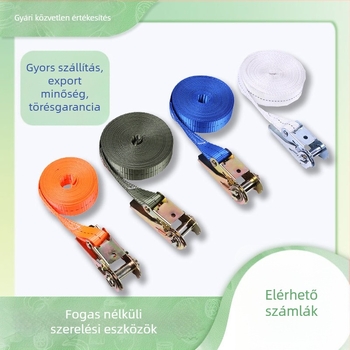 Horog nélküli ratchet feszítő szalag a termékek rögzítéséhez