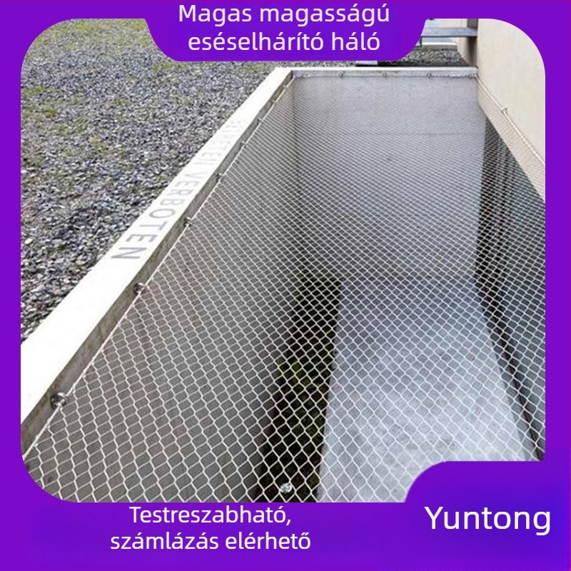 Rozsdamentes acélból készült háló anti-pad eséssel, 304-es rozsdamentes acél, diamantszemű lyukakkal, parkokban, állatkertekben és szállodákban, irányított telepítés