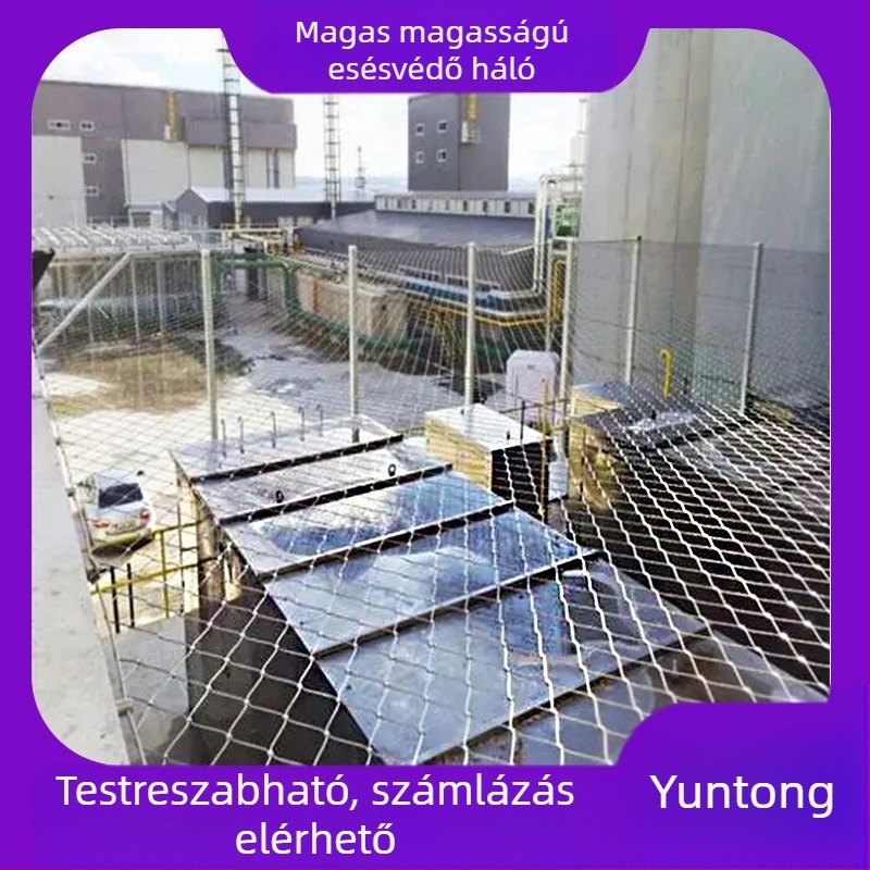 Rozsdamentes acélból készült háló anti-pad eséssel, 304-es rozsdamentes acél, diamantszemű lyukakkal, parkokban, állatkertekben és szállodákban, irányított telepítés