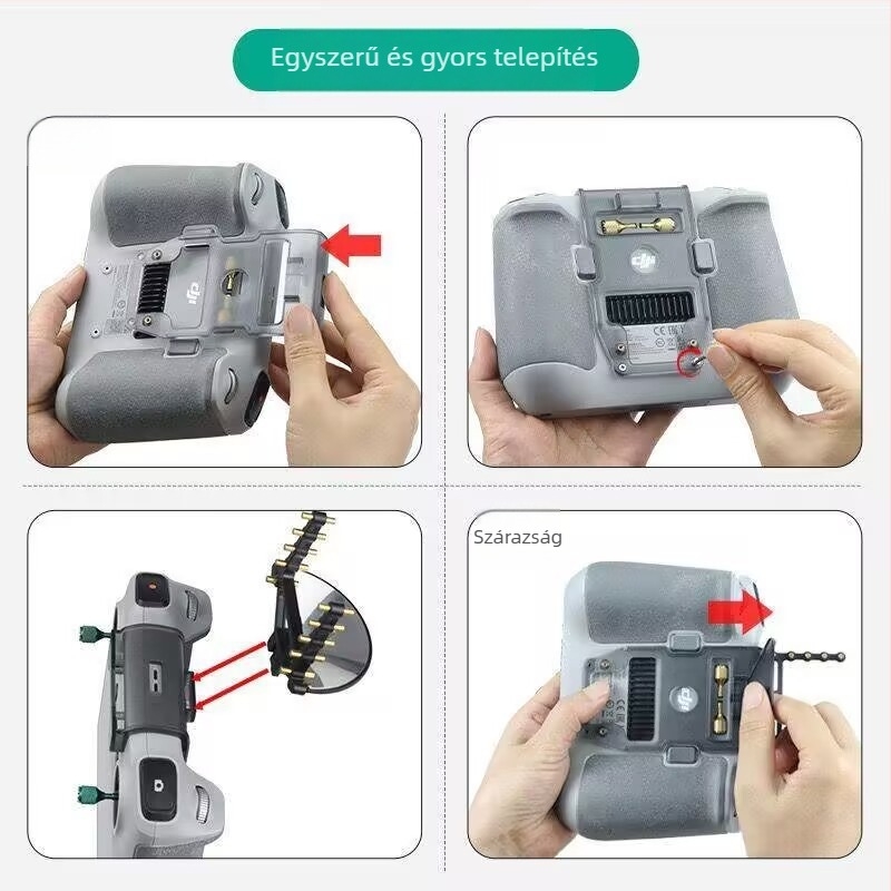 DJI Mini 3 / Mini 3 Pro RC távirányítóhoz kijelzővel ellátott antennás jel-erősítő, hatótáv-növelő