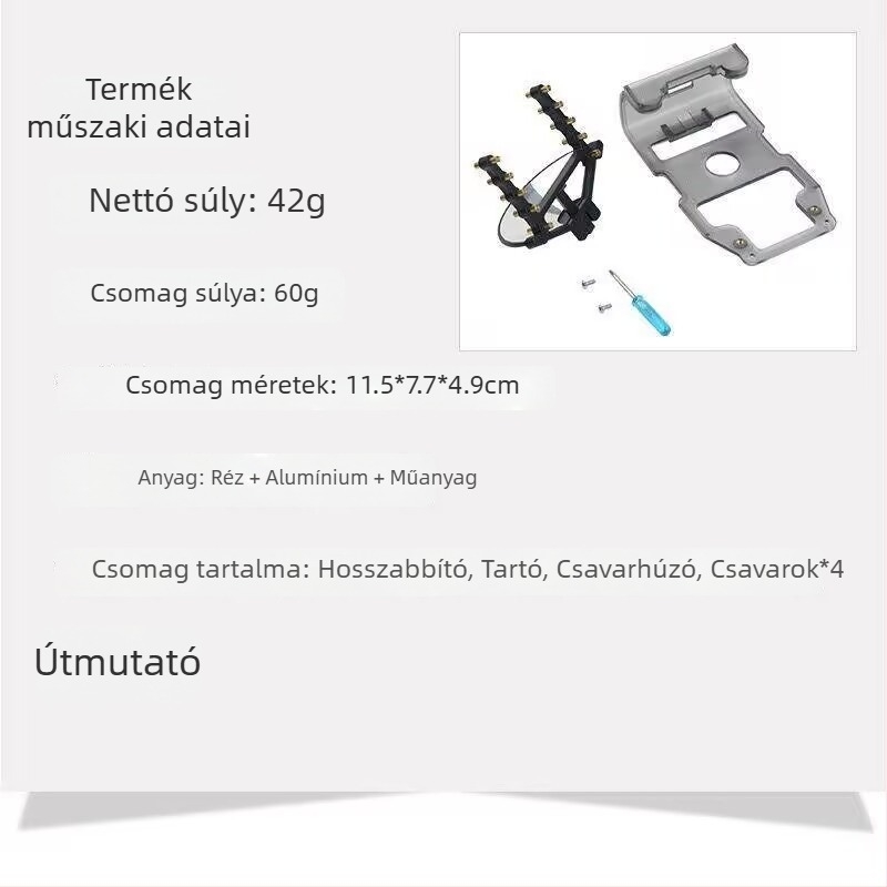 DJI Mini 3 / Mini 3 Pro RC távirányítóhoz kijelzővel ellátott antennás jel-erősítő, hatótáv-növelő