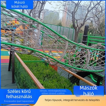 Mászóháló – általános biztonsági háló, modell: Climbing Net, anyag: juta, teherbírás 300 kg, dekoratív védelem