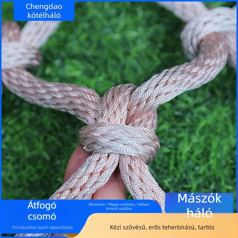 Mászóháló – általános biztonsági háló, modell: Climbing Net, anyag: juta, teherbírás 300 kg, dekoratív védelem