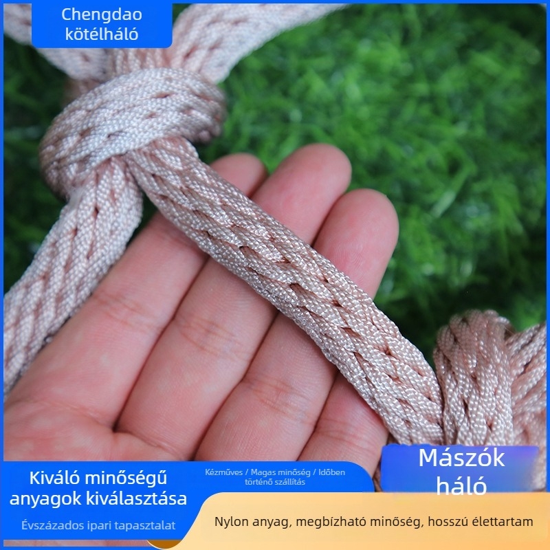 Mászóháló – általános biztonsági háló, modell: Climbing Net, anyag: juta, teherbírás 300 kg, dekoratív védelem