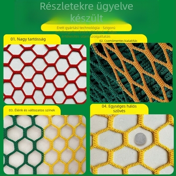 Színes csomómentes gyerekeknek készült mászóháló, védőkerítés háló kültéren, dzsungel varázslatos háló, esés elleni