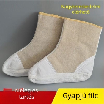 Vastag filc zokni, melegítés, pamut anyag