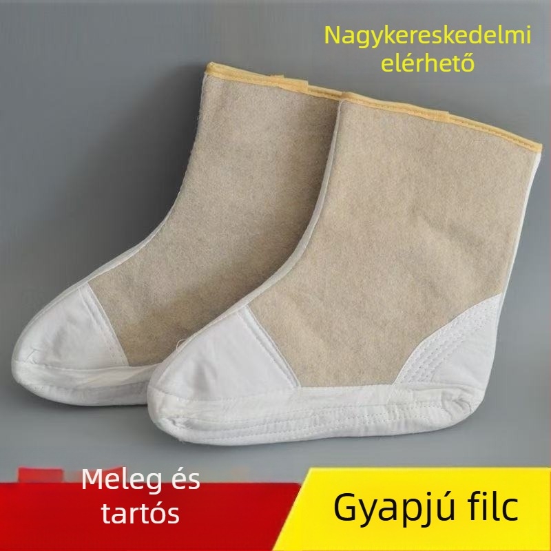 Vastag filc zokni, melegítés, pamut anyag