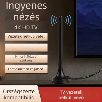 Beltéri digitális TV antenna erősítővel, VSWR ≤ 1,5, impedancia 50 Ω