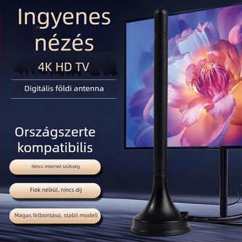 Beltéri digitális TV antenna erősítővel, VSWR ≤ 1,5, impedancia 50 Ω