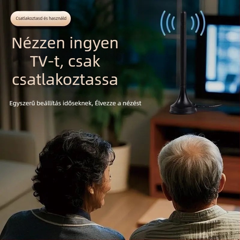 Beltéri digitális TV antenna erősítővel, VSWR ≤ 1,5, impedancia 50 Ω