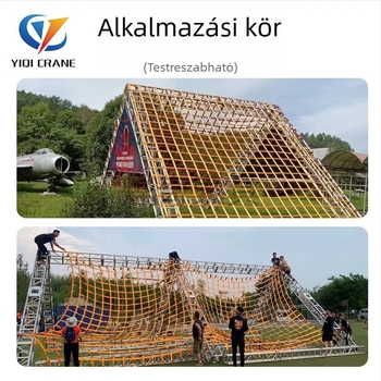 Szabadtéri edzésre tervezett mászóháló gyermekeknek, vidámparkok számára, poliészter, testreszabható