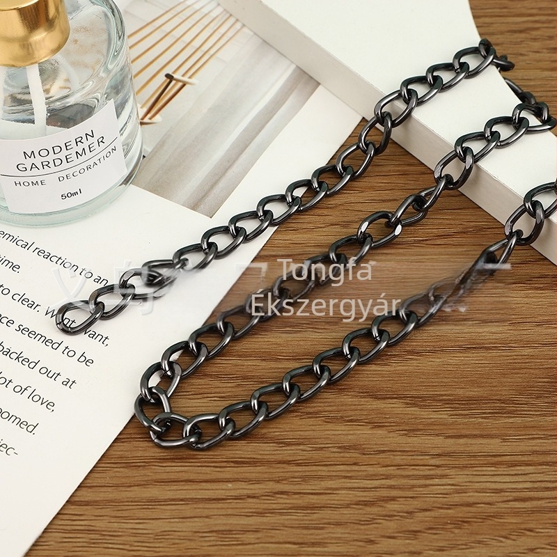 Vasból készült lánc, kis vaslánc, vékony 0,6 mm, DIY lánc