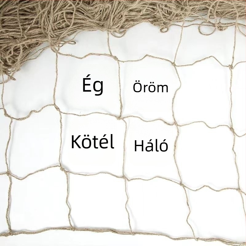 Jutahálós növény-támasz a kertben, futónövények számára