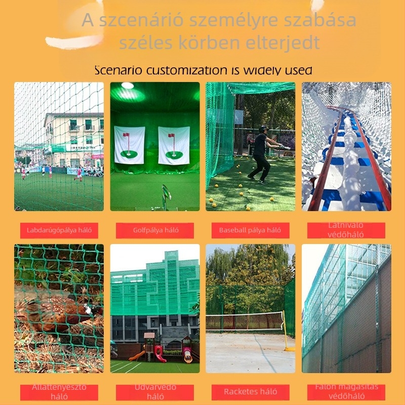 Nylon kötélből készült esésvédő háló kosárlabda- és futballpályákhoz (Márka: Guanlin; Eredet: Shandong, Kína)