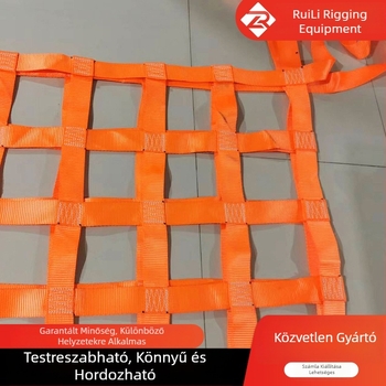 Sík poliészteremelő háló – szőtt védőháló ipari emeléshez, kikötőkben