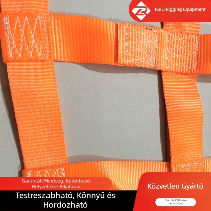 Sík poliészteremelő háló – szőtt védőháló ipari emeléshez, kikötőkben