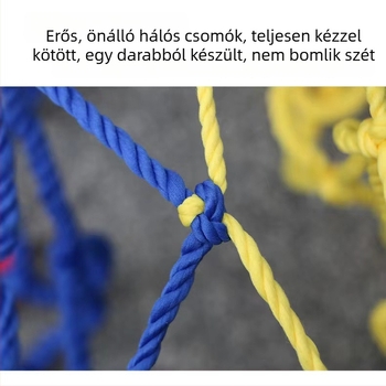 Nylon biztonsági háló erkélyre – dekoratív, esésvédelmi háló, erkélyre, lépcsőre és játszótérre (Nylon anyag; használat: erkély, lépcső, játszótér)