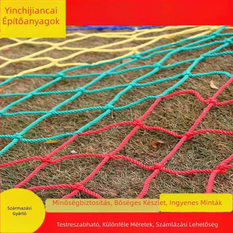 Nylon biztonsági háló erkélyre – dekoratív, esésvédelmi háló, erkélyre, lépcsőre és játszótérre (Nylon anyag; használat: erkély, lépcső, játszótér)