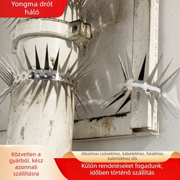 Rozsdamentes acél anti-rodent tüskék vízcsövekhez – rozsdamentes acél, anti-rozto, anti-kígyó, csőre szerelhető (Nerūdijantis plienas; Vízcsövekhez; Anti-rodent; Anti-kígyó)