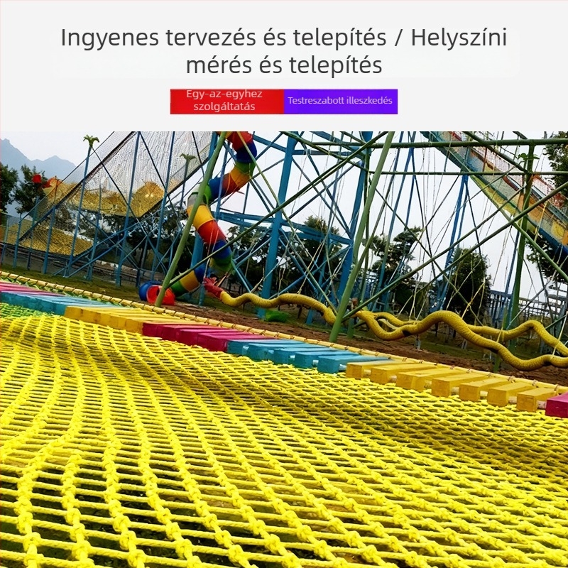 Gyermekeknek készült mászóhálós játék, óvodai mászókeret, nylon biztonsági háló, kültéri használatra