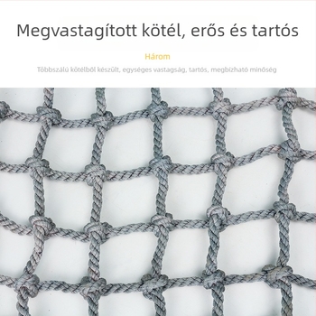 Óvodai mászóháló kézzel kötött dizájn, Hu Hao márka, biztonsági kerítés kültéri edzésekhez, testreszabás elérhető