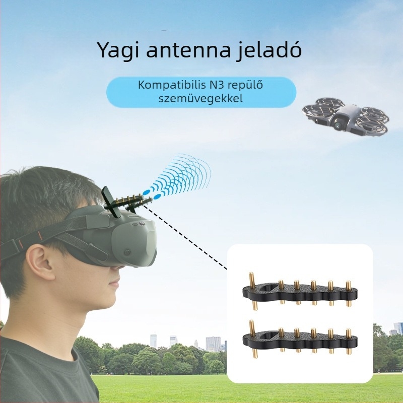 CQT Yagi antenna FPV szemüveghez A1/NEO2 – ABS + réz, készlet