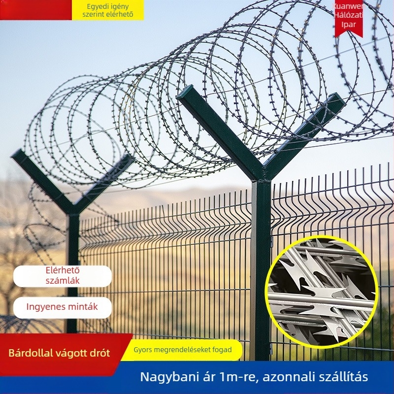 Párkányvédő háló – galvanizált, dupla csavarodású (többszálú), SIRO stílus, jobb oldali csavarás, húzószilárdság 200-1500
