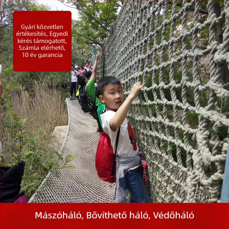 Szabadban használható mászó háló gyerekeknek és óvodáknak — nylon háló, védő korlát