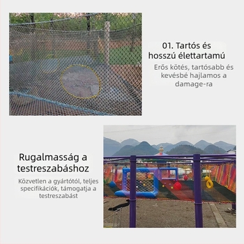 Kültéri trambolin háló – Erdő témájú mászóháló gyerekjátszótérhez, biztonsági védelem, Shandong eredetű, Hongxuan márka