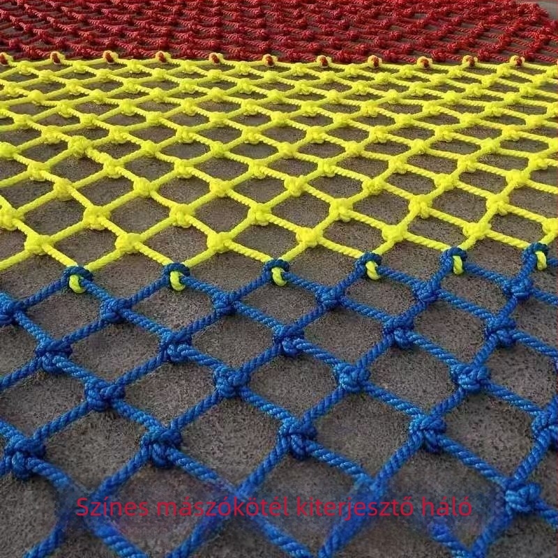 Kültéri mászóháló gyermekek fejlesztő edzéséhez, Run Chang márka, függőhíd funkcióval