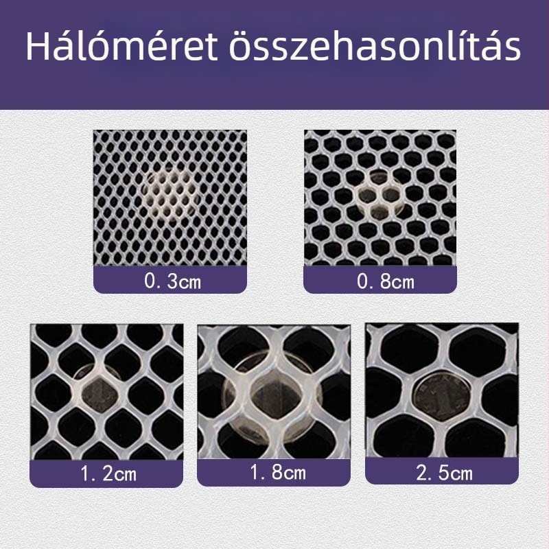 Műanyag balkonvédő háló baromfi- és akvakultúra számára