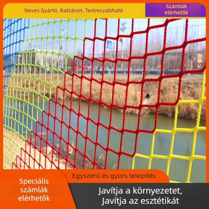Kültéri sportpálya védőháló: kosárlabda, futball, asztalitenisz, golf és sípályák