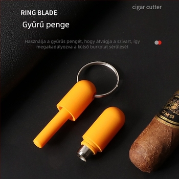 Három darabos készlet rozsdamentes acél dohányvágóhoz ABS műanyag fogantyúval, V-alakú formával