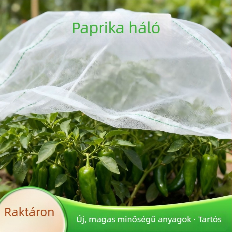 Polietilén növénykapaszkodó háló, nyílások 10–100 mesh, huzal átmérője 10–22 mm, élettartam 3–6 év