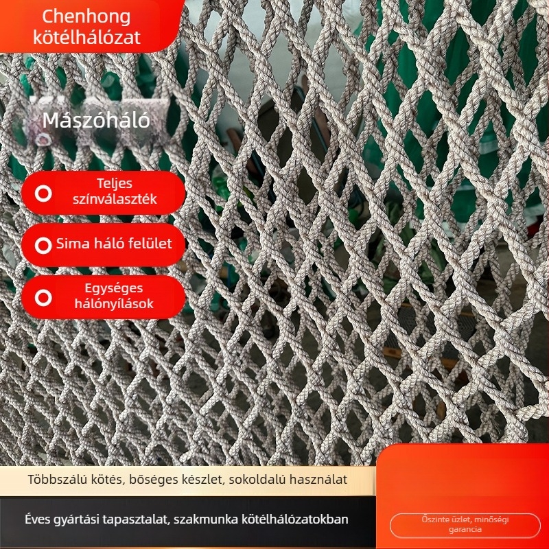 Gyermekeknek készült mászókaháló — kültéri védőháló lépcsők és erkélyek számára, poliészter dekoratív kerítés. Márka Chenhong; Termékkód: Climbing net