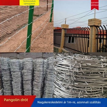 Alacsony szén-dioxid-tartalmú acélból készült kerítés huzalháló, dupla csavarás, átmérő 2,0–2,8 mm, szakítószilárdság 150