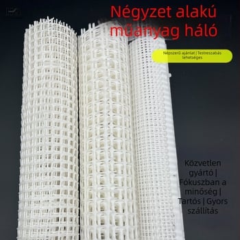 Fehér műanyag hálólemez kis lyukakkal, oktatási kísérletekhez