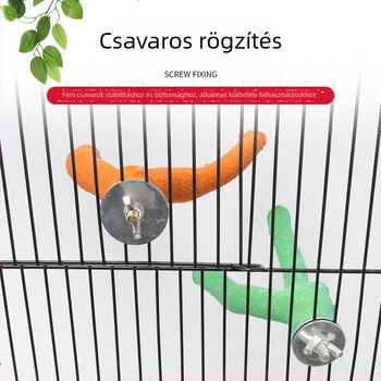 Madárjáték karmok koptató rúd és mászó létra, Tiger Skin Peony dizájn; felnőtt madarak számára; nem importált