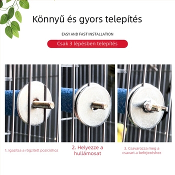 Madárjáték karmok koptató rúd és mászó létra, Tiger Skin Peony dizájn; felnőtt madarak számára; nem importált