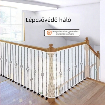 Gyerekeknek lépcső- és erkélybiztonsági háló — esésvédő, poliészter háló