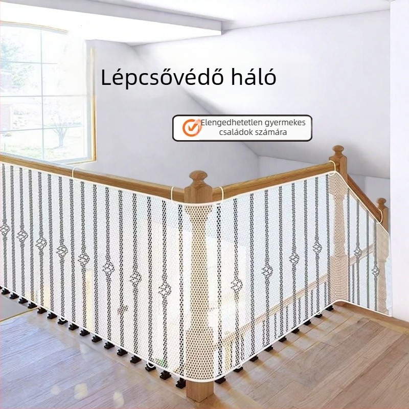 Gyerekeknek lépcső- és erkélybiztonsági háló — esésvédő, poliészter háló