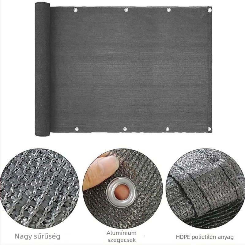 Xuan Qing HDPE erkély-kert magánéletvédő árnyékoló kerítőháló 0.9×5 m